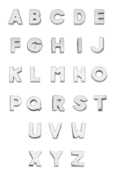Block Letters A-Z, Silver – CL Jewelry