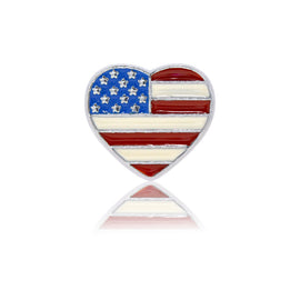 american heart slide charm