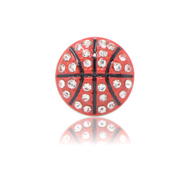 Bling Basketball Slide Charm, White