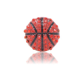 Bling Basketball Slide Charm, Brown