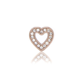 Open Face Heart Chocolate Slide Charm