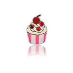 red cupcake slide charm