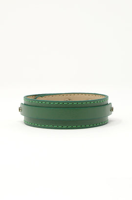 Wide Vegan Leather Band - Forest Green