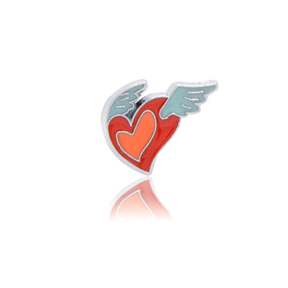 Flying Heart Slide Charm