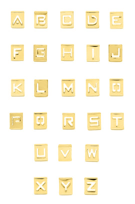 Hollow Square Letters A-Z, Gold