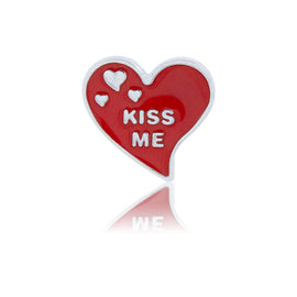 kiss me heart slide charm