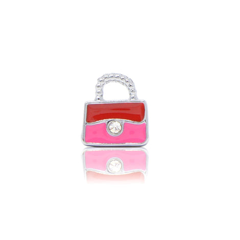Red Pink Purse Slide Charm