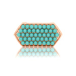 Turquoise Hexagon Slide Charm