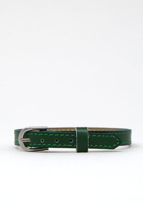 leather slide charm bracelet