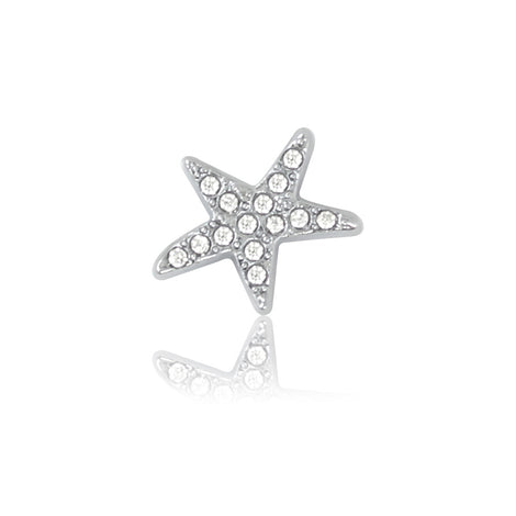 silver starfish slide charm