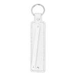 wide white 8mm slide charm keychain